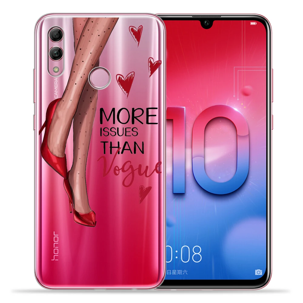 Чехол для Huawei Honor 8x Fashion Girl Woman For 9 Lite 10 8 8c 8lite 7A 7C 5 7 Pro7 7X 6X 6A|Бамперы| |