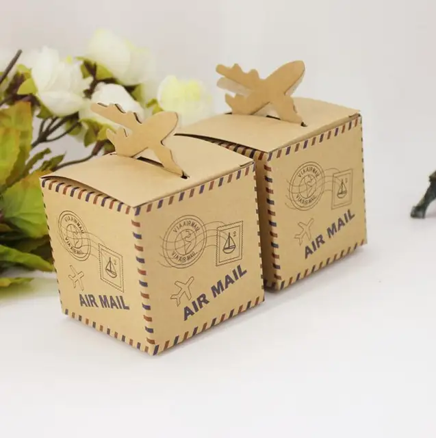 Alice 6 6cm Brown Gift Box Design Air Mail Printing Packaging Alice 6 6cm Brown Gift Box Design Air Mail Printing Packaging
