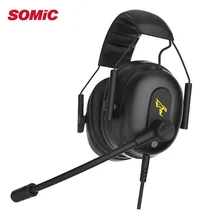 SOMIC игровые гарнитуры USB 7,1 виртуалные наушники шлем с микрофоном для ПК компьютер Gamer видеоигры игры ENC шумоподавление