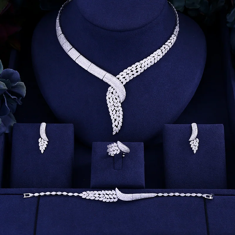 HTB1vlc7XvjsK1Rjy1Xaq6zispXaU jankelly Hotsale African 4pcs Bridal Jewelry Sets New Fashion Dubai Jewelry Set For Women Wedding Party Accessories Design