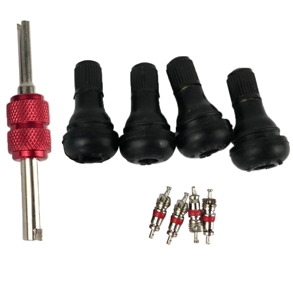 1 Set TR412 Snap-in Valve Tire Valve Stem Tool Remover Installation Kit For 0.453' Valve Stem Motorcycle ATV Vehicles Truck Etc 
