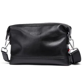 

Haut Ton Men's Handbags Genuine Leather Casual High Capacity Multiple Styles Cow Leather Messenger Bag Waist Pack