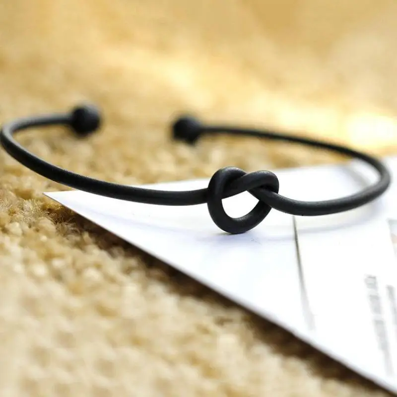 Simple Minimalist Open Knotted Bracelet Jewelry Pulseiras Feminina Cuff bangle bracelet