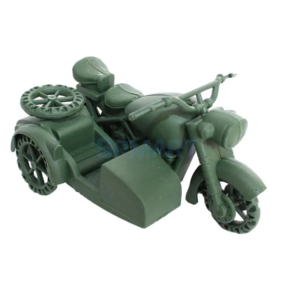 Miniature Army Men Motorbike Vehicle Car Model Army Base Toy for Sand Scene Model Solider Accs Children Boys Toy Gift