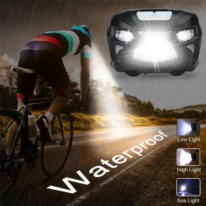 3000LM XPE LED IR Sensor Headlamp USB Rechargeable Camping Hiking Headlight lanterna bicicleta powerful led flashlight #4S1 (2)