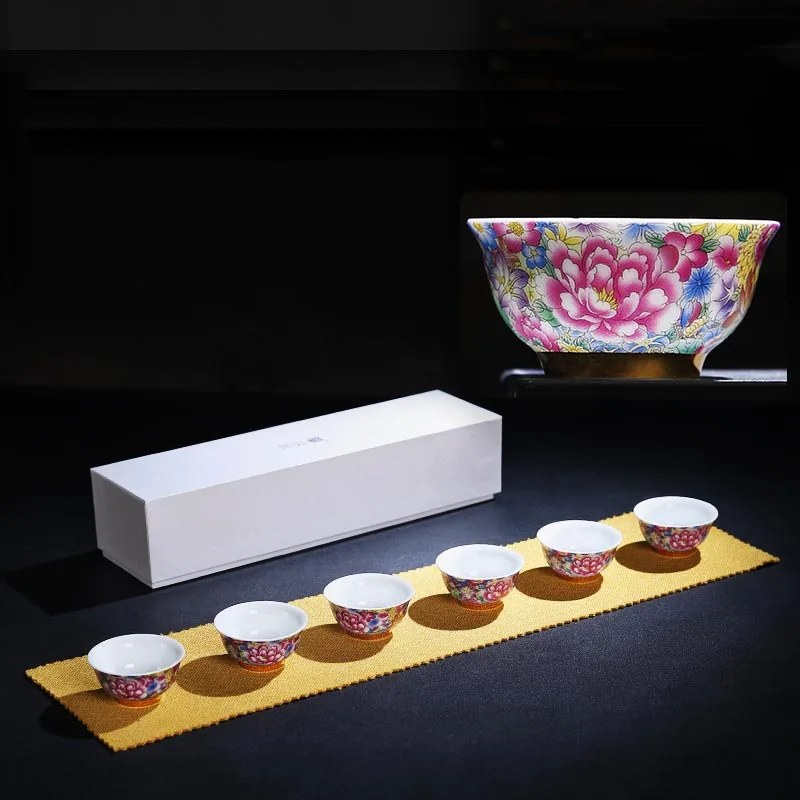 Керамическая эмалированная подсолнухая чайная посуда Boutique Jingdezhen чайный сервиз