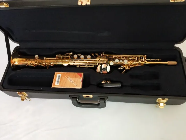 

SELMa Mark VI straight Soprano Sax Musical Instruments B Flat Lacquer goldprofessional-Grade performance With Case Free