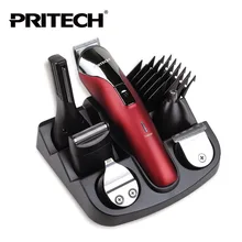 PRITECH Professional Hair Trimmer 6 In 1 Hair Clipper Shaver Sets Electric Shaver Beard Trimmer Hair Cutting Machine