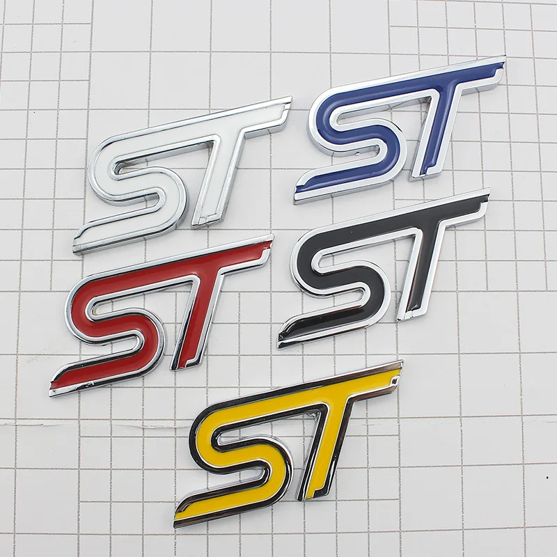 

ABS Plastic Emblem ST Sticker Label 3D ST Logo Sticker Sport Style for Ford Focus Fiesta Ecosport Kuga Mondeo Everest Accessory