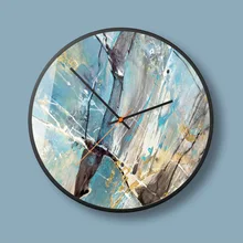 12 дюймов художественная живопись маслом настенные северные часы гостиная кварцевые бесшумные электронные часы креативные настенные часы спальня домашний декор