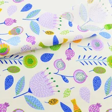 Фиолетовая хлопковая ткань с цветами стеганая Лоскутная Ткань Скрапбукинг домашний текстиль украшение постельные принадлежности одежда Кукла швейная ткань