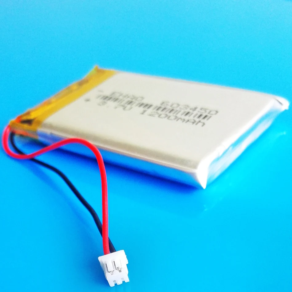 JST 1 25 мм 2pin 3 7 V 1200mAh литий полимерный литиевый аккумулятор разъем для GPS DVD bluetooth