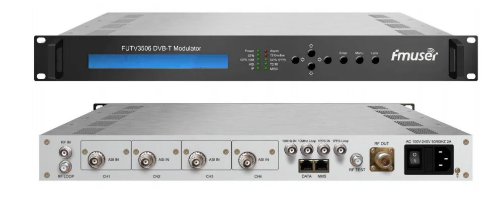FUTV3506 DVB T2 модулятор (2 * ASI В 1 IP QPSK/16QAM/64QAM/256QAM) с сетевой системы|dvb-t2 modulator|qpsk