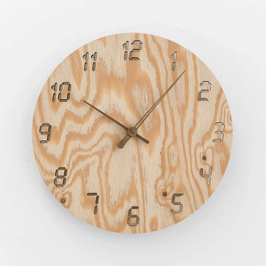 

Wooden Wall Clock Simple Modern Design Living Room Decoration Nordic Hanging Wood Clocks Wall Watch Home Decor Silent 12 inch