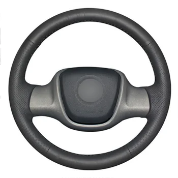 

DIY Sewing-on PU Leather Steering Wheel Cover Exact Fit For Smart Fortwo