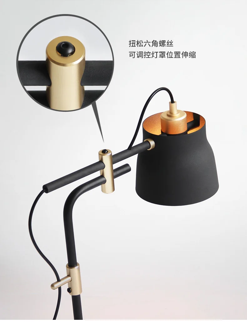 Нордический современный из железа светодиодный настольный светильник Промышленный Телескопический шахтный молоток лампа Креативный