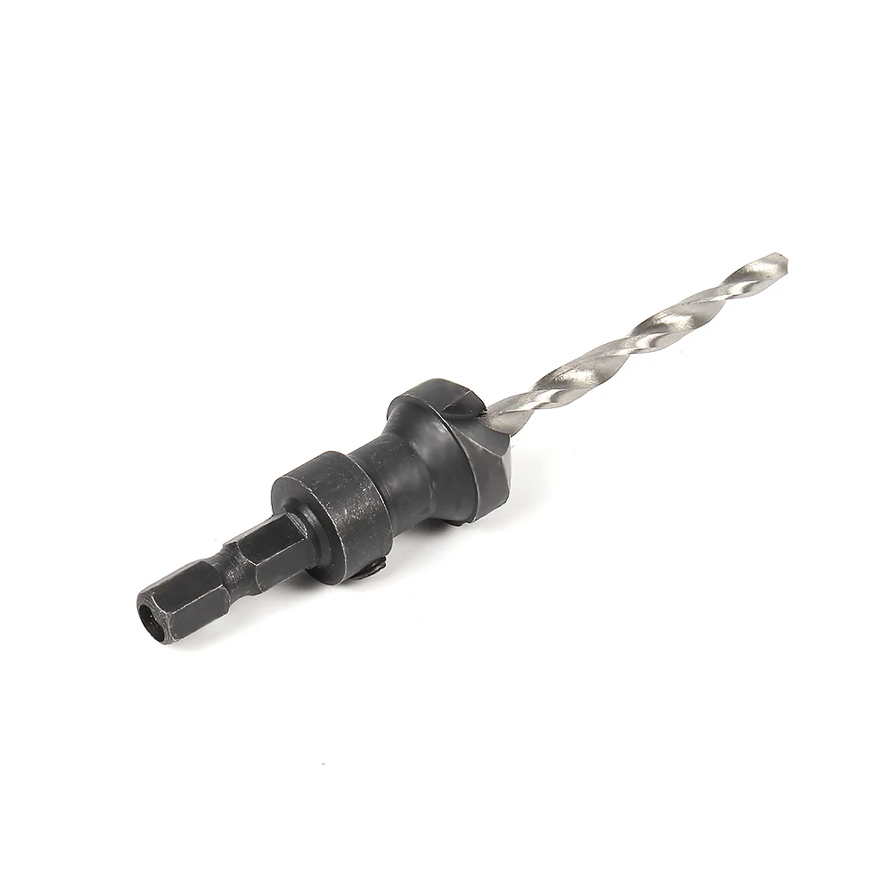 4Pcs HSS Countersink Drill Bit Cone Bit Set Quick Change Wood Hex Shank Screw Carpentry Woodworking Tools 6#,8#,10# and 12#