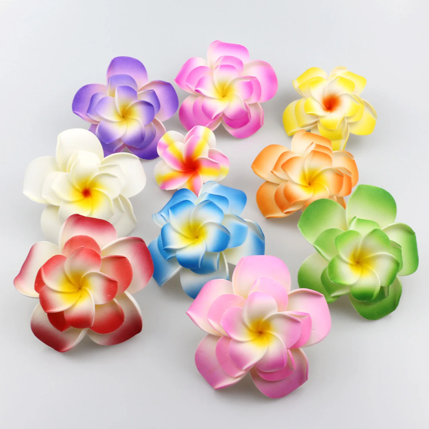 

(50pcs/lot) PE Foam Artificial Flower Head EVA Frangipani Flower Egg Flowers Wedding Christmas DIY Flowers