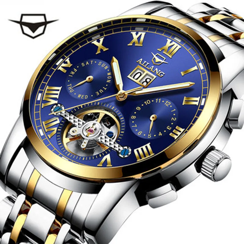 

AILANG top luxury brand Swiss mechanical watch, top automatic core gear S3 sports watch, display male hormone wrist watch 2018
