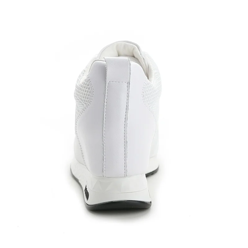 XAXBXC/ г.; Летние кожаные сетчатые дышащие туфли на платформе, визуально увеличивающие рост; повседневные женские кроссовки на высоком каблуке; Mujer; Вулканизированная обувь