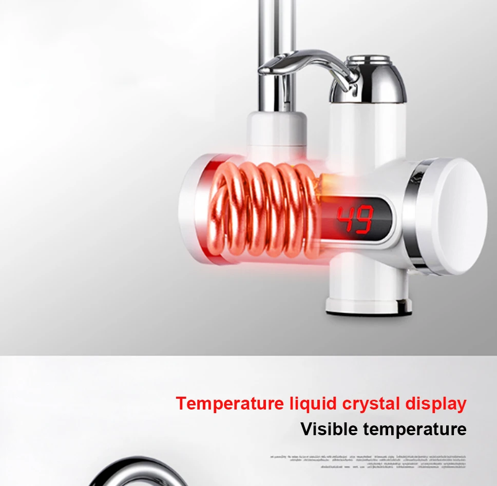 Электрический водонагреватель безрезервуарный кухонный мгновенный нагреватель горячей воды кран водонагреватель