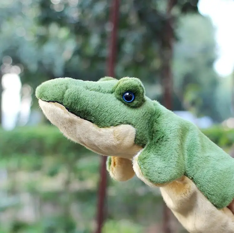 Кэндис Го! Супер милые детские плюшевые игрушки животных ручная кукла зеленый крокодил обучающая игра хорошо для подарка 1 шт