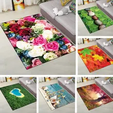 Ковер для дома ковры 3D печать цветочный узор гостиная спальня ковер кухня коридор ванной двери Нескользящие коврики