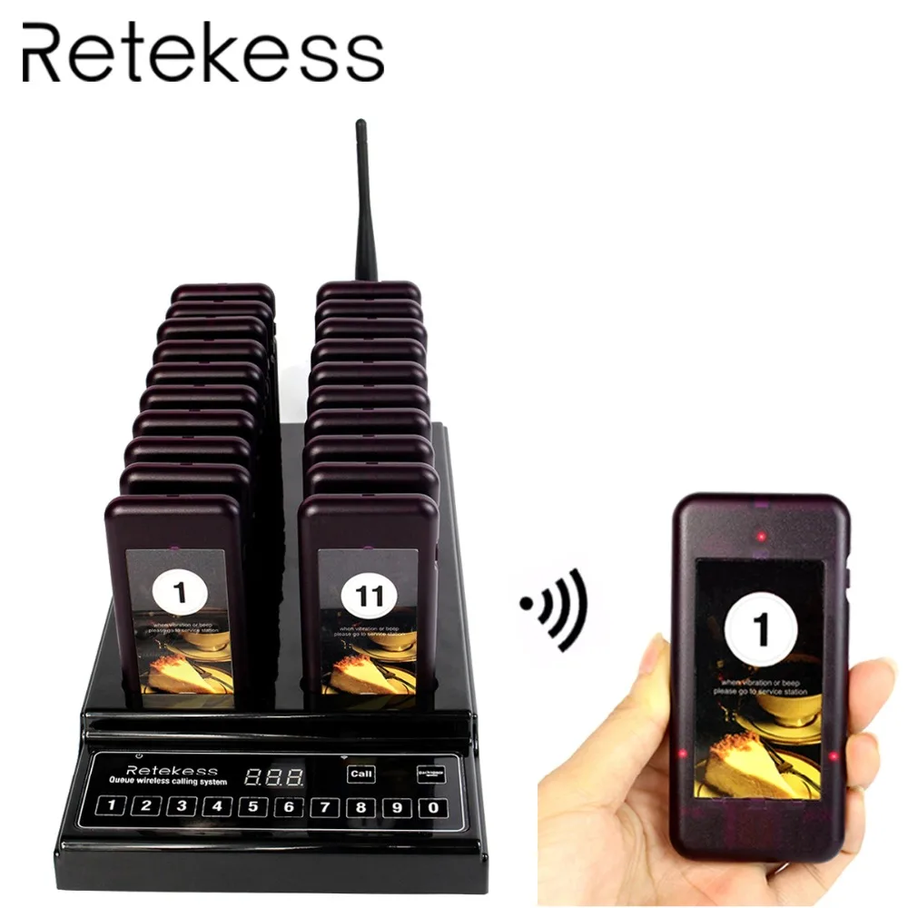 

TIVDIO 20 Call Coaster Pager Restaurant Wireless Pager Queuing System Call Button Pager 999 Channel Restaurant Equipment F9402A