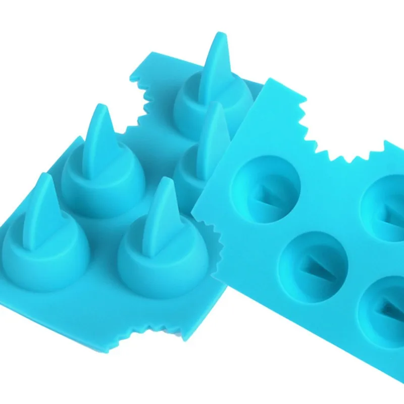 1 шт Высокое качество прикольные силиконовые в форме мозга инструмент для льда Форма для замораживания Акула 3D лоток для льда инструменты для мороженого