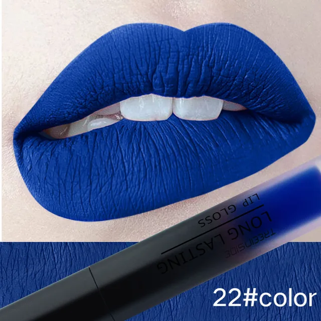blue liquid lipstick