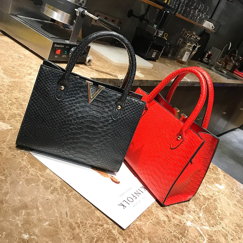 

Perilla Women Bag Handbags Crocodile Pattern Luxury Evening Clutch Bags PU Leather Designer Wild Diagonal Shoulder Tote Bags