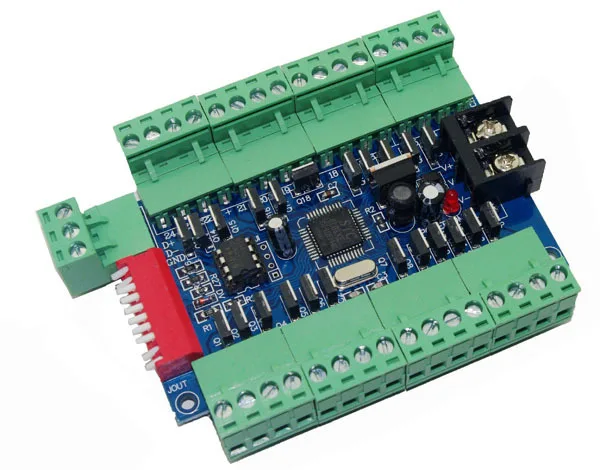 

best price 1 pcs 24 Channel 8 group DMX512 Decoder led controller use for led strip light