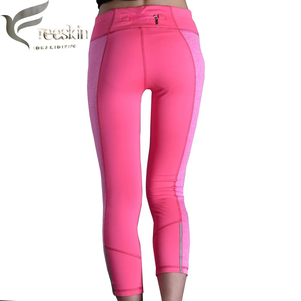 2018 Ladies Yoga Pants Back Zipper Breathable Push Up Leggings Women