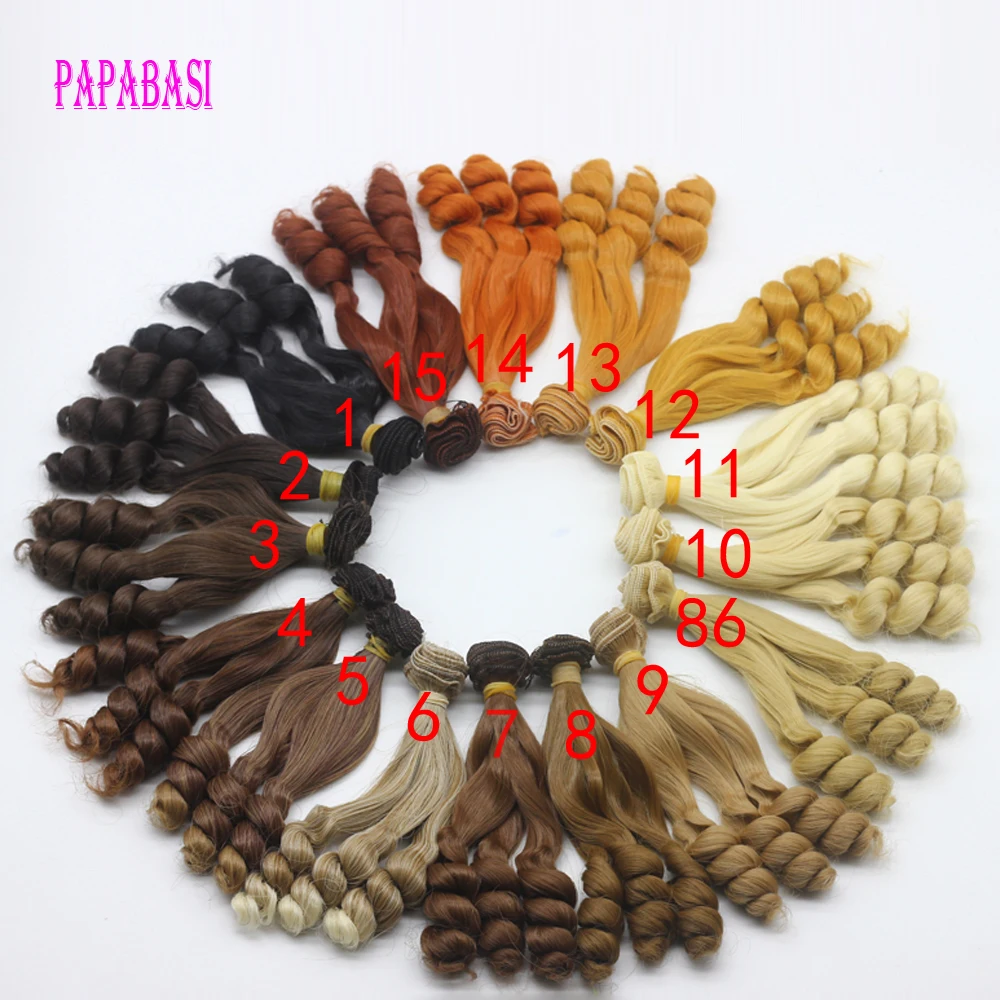 

1PCS Retail DIY BJD Hair Wig 1/3 1/4 1/6 Handmade Wavy Curly Wig Doll Hair