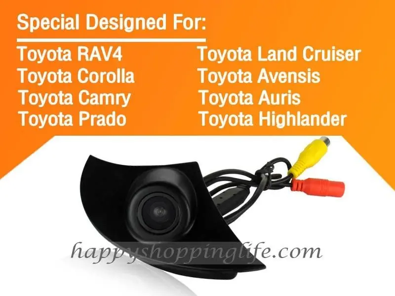 

CCD Vehicle Logo Front View Camera for Toyota RAV4 Corolla Prado Land Cruiser Waterproof Car Rear View Cameras Auto Reversing