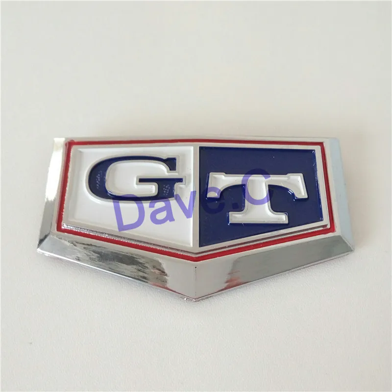 

2 Pieces GT Letter Logo ABS Plastic Blue And White Emblem For Skyline G210 Auto Nameplated Badge