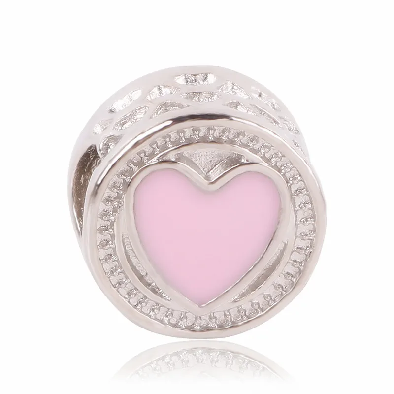 Ranqin, оригинальное ожерелье с подвеской из бисера для девушек, подходит для браслетов Pandora, европейские ювелирные изделия, Розовый фламинго