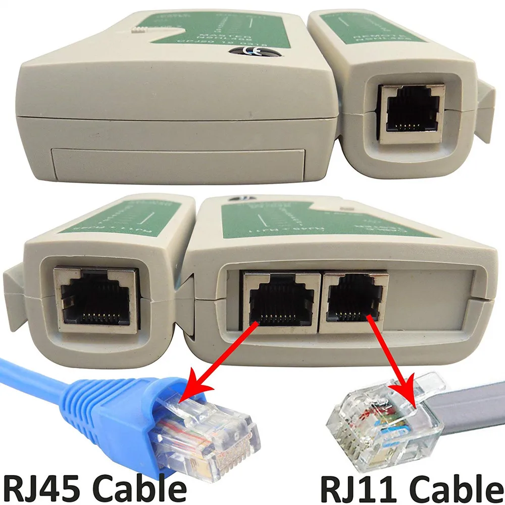 Network Cable Tester LAN RJ45 RJ11 N21CL Cat5 Ethernet Line Tool Internet Broadband Connection Speed Capability Test