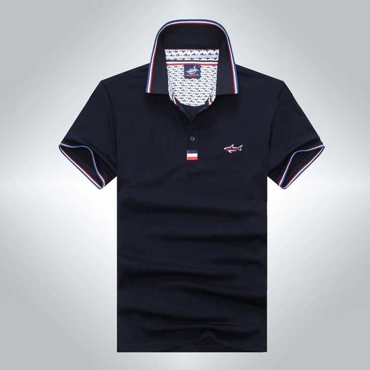 

Tace&shark Men Polo Embroidery Tops Short Sleeves Poloshirt Brand Clothing Camisa Masculina Casual Polo Shirt The billionaire