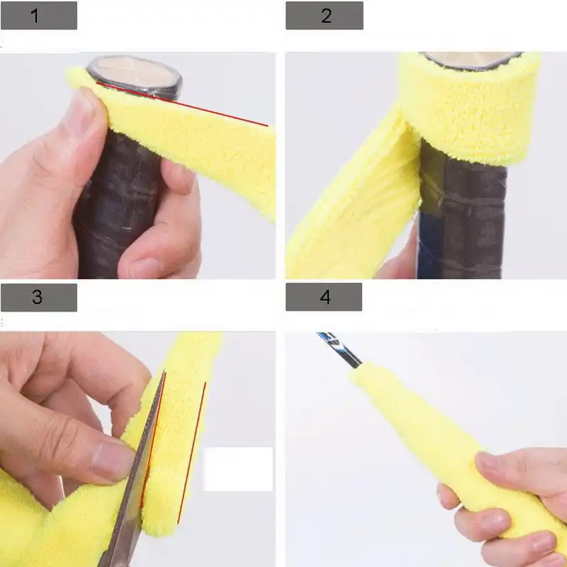 Details about / Badminton Racket Towel Grip Handle Tape Sweatband Sweat-absorbent Anti-slip Tool