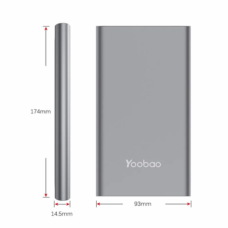 Yoobao A2 20000 мАч внешный Аккумуляторы для телефонов тонкий портативное зарядное