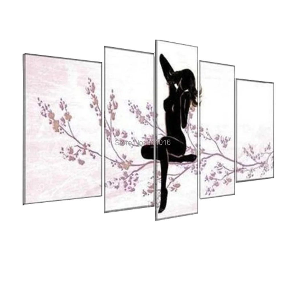 

100% Hand Painted Oil Painting Sexy Women Painting Group Of Pictures Abstract On Canvas Wall Art For Living Room Decor Paintings