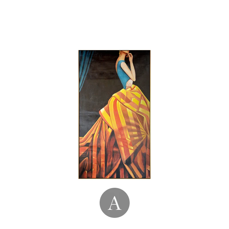 Современная Красота платье принцессы плакаты и принты Абстрактная Картина на холсте HD девушка настенные художественные картины для гостиной домашний декор - Цвет: Long Dress (A)