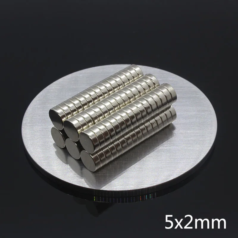 50pc Super Strong Round Cylinder Disc 2 x 10 mm Rare Earth Neodymium N35 Magnets 