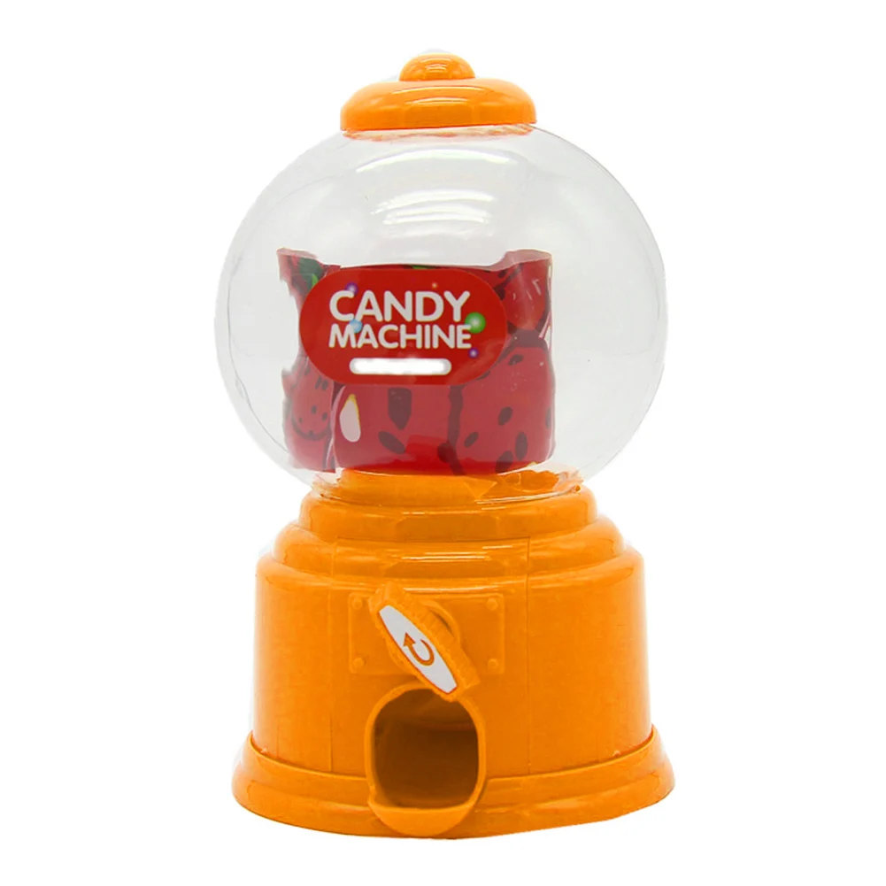 Милый сладкий мини конфеты машина пузырь Gumball диспенсер монета банка детские игрушки Детский подарок MAL999 - Цвет: Оранжевый