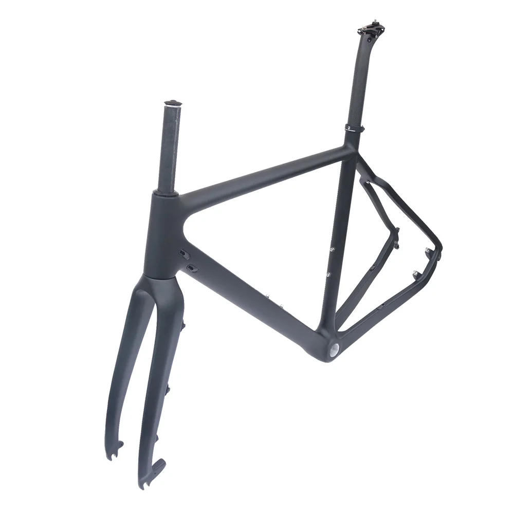 Top Cyclo-Cross carbon bike frame matt black 51/53/55cm BSA road disc bicycle frame 4 Top Cyclo-Cross carbon bike frame matt black 51/53/55cm BSA road disc bicycle frame 4
