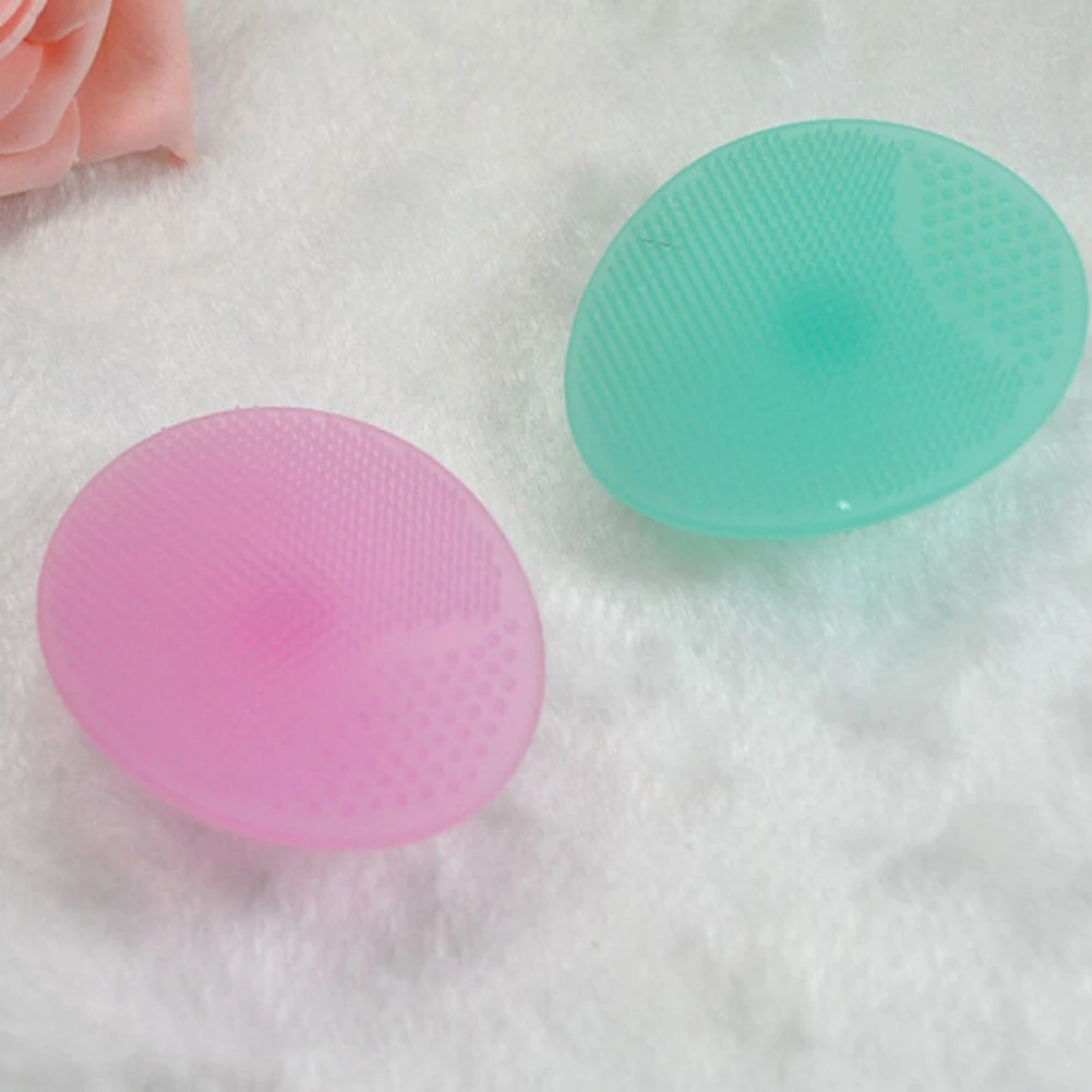 2Pcs Facial Exfoliating Brush Silicone Face Cleaning Pad Skin Scrub Cleanser Tool (5)