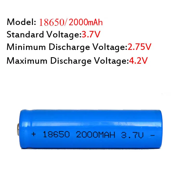 Бренд 4 шт./лот 18650 2000mAh батарея 3,7 v литий-ионный аккумулятор Lion Batery для Светодиодный фонарь фонарик