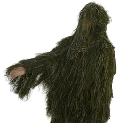 3D Универсальный камуфляжные костюмы лесной одежда регулируемый Размеры маскировочный костюм для охоты Военный Тактические для Для мужчин