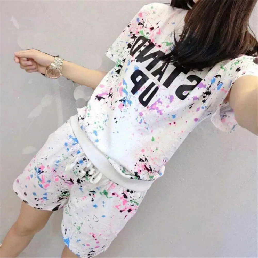 

Women Pajamas New Fashion 2018 Cotton Short Sleeve Shorts Leisure Suits Household To Take Female Two Pieces Sets Summer Pajamas